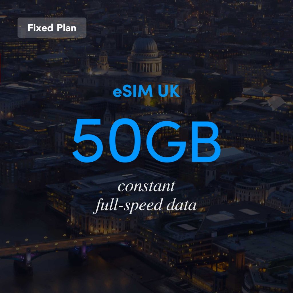 eSIM UK Fixed Plan 50GB